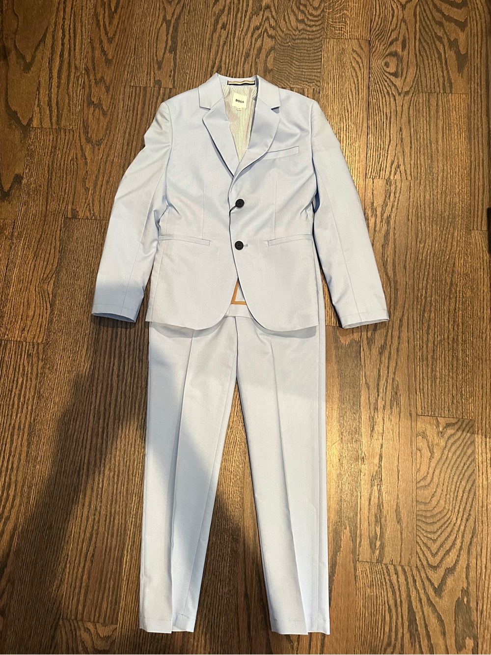 Hugo Boss Light Blue Boys size 8 Two-Piece Suit - Blazer & Trousers